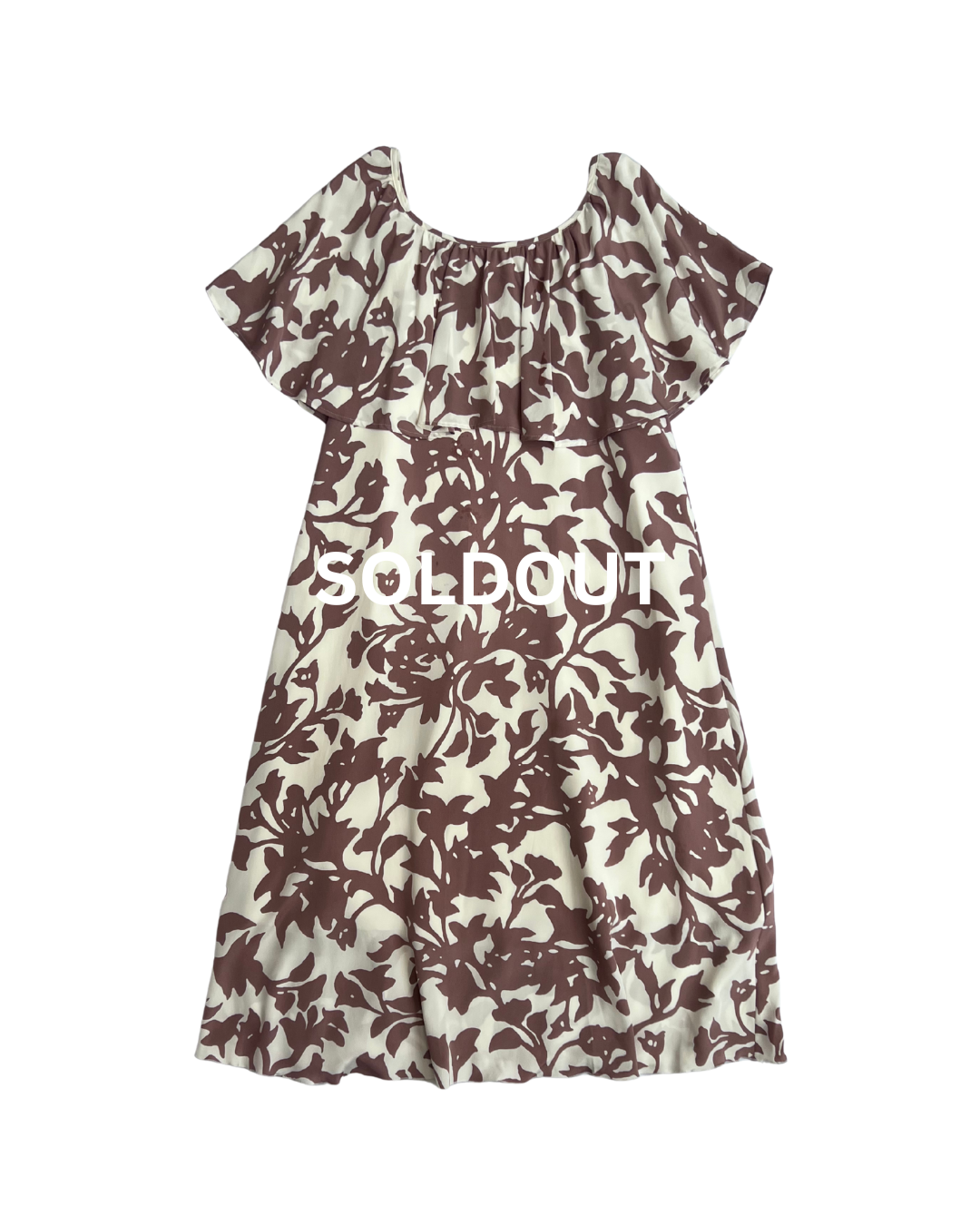 Printed Silk Frill Neckline Size 10