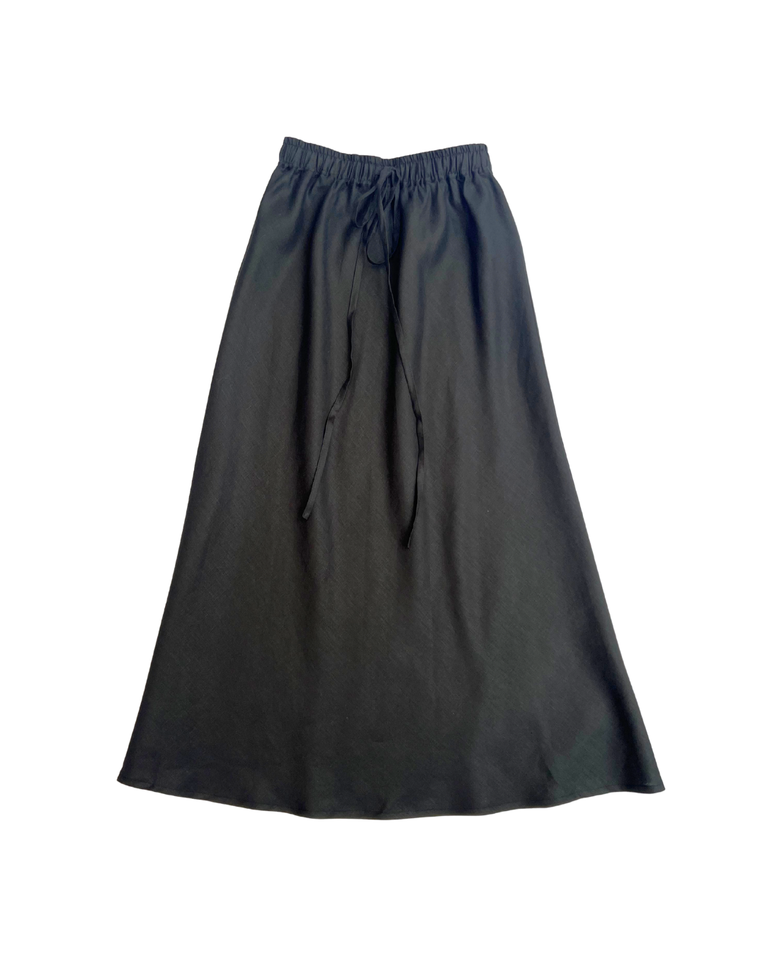 Black Linen Clo Bias Skirt Size 10