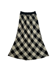 Black & White Check Clo Bias Skirt Size 10