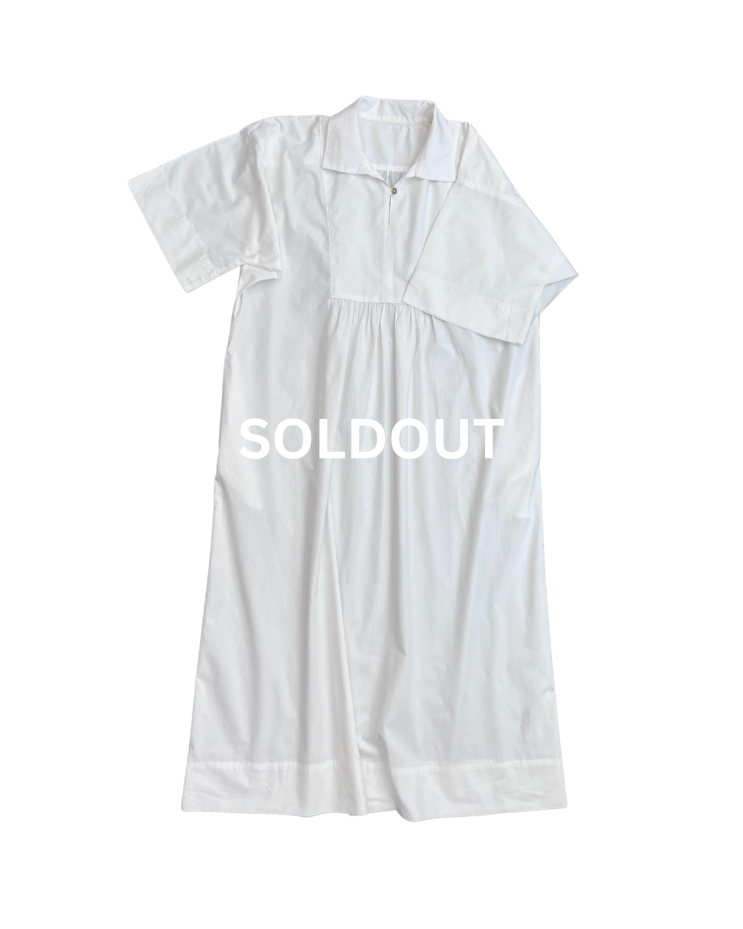 White Cotton Ade Shirt Dress Size 10