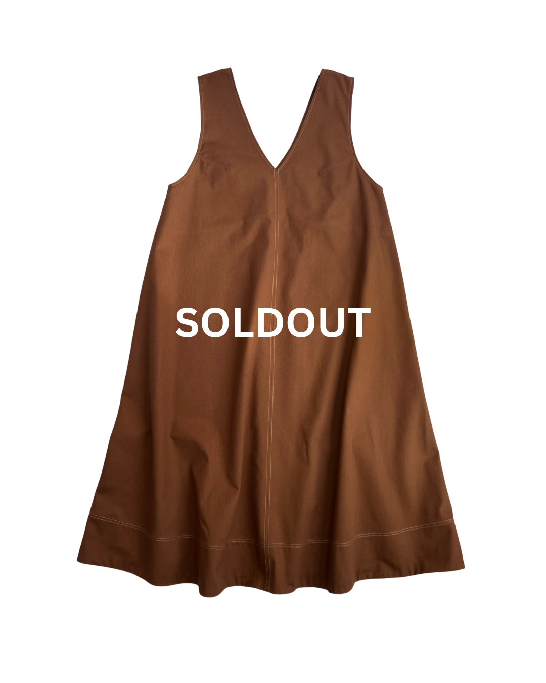 Brown Drill Ora Pinafore Size 14 (without pockets)