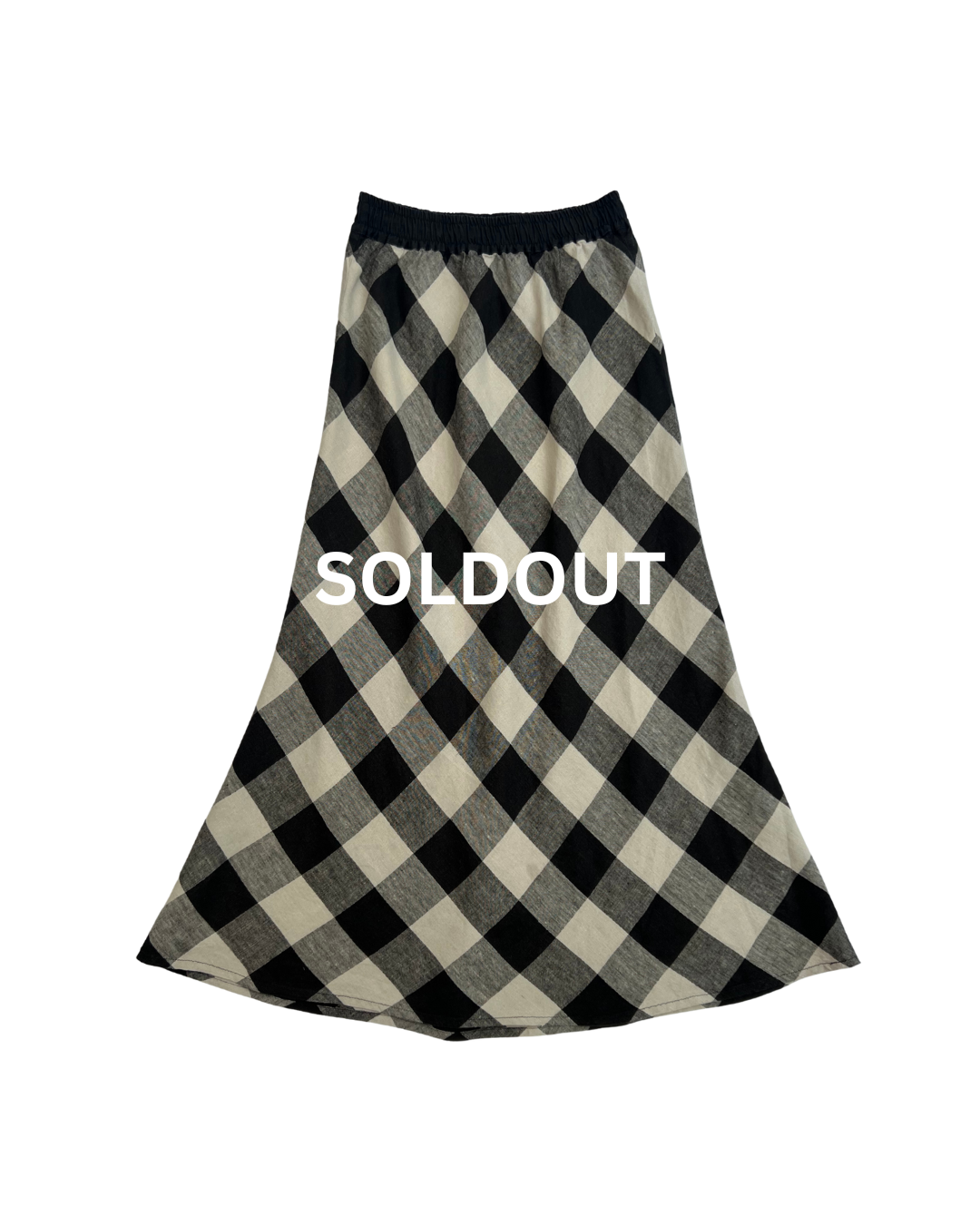 Black & White Check Clo Bias Skirt Size 10