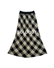Black & White Check Clo Bias Skirt Size 10
