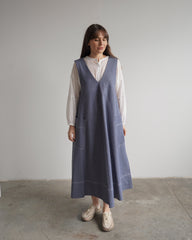 Ora Pinafore Dress - Recycled Denim