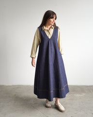 Ora Pinafore Dress - Japanese Denim
