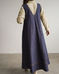 Ora Pinafore Dress - Japanese Denim