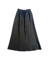 Black Linen Clo Bias Skirt Size 10