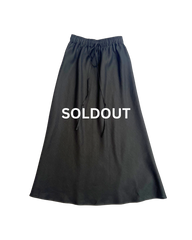 Black Linen Clo Bias Skirt Size 10