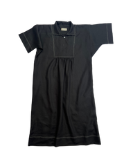 Black Linen Ade Shirt Dress Size 10