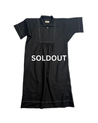 Black Linen Ade Shirt Dress Size 10