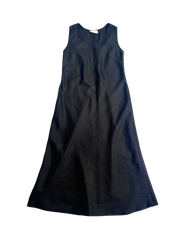 Black Linen Lea Bias Dress Size 10