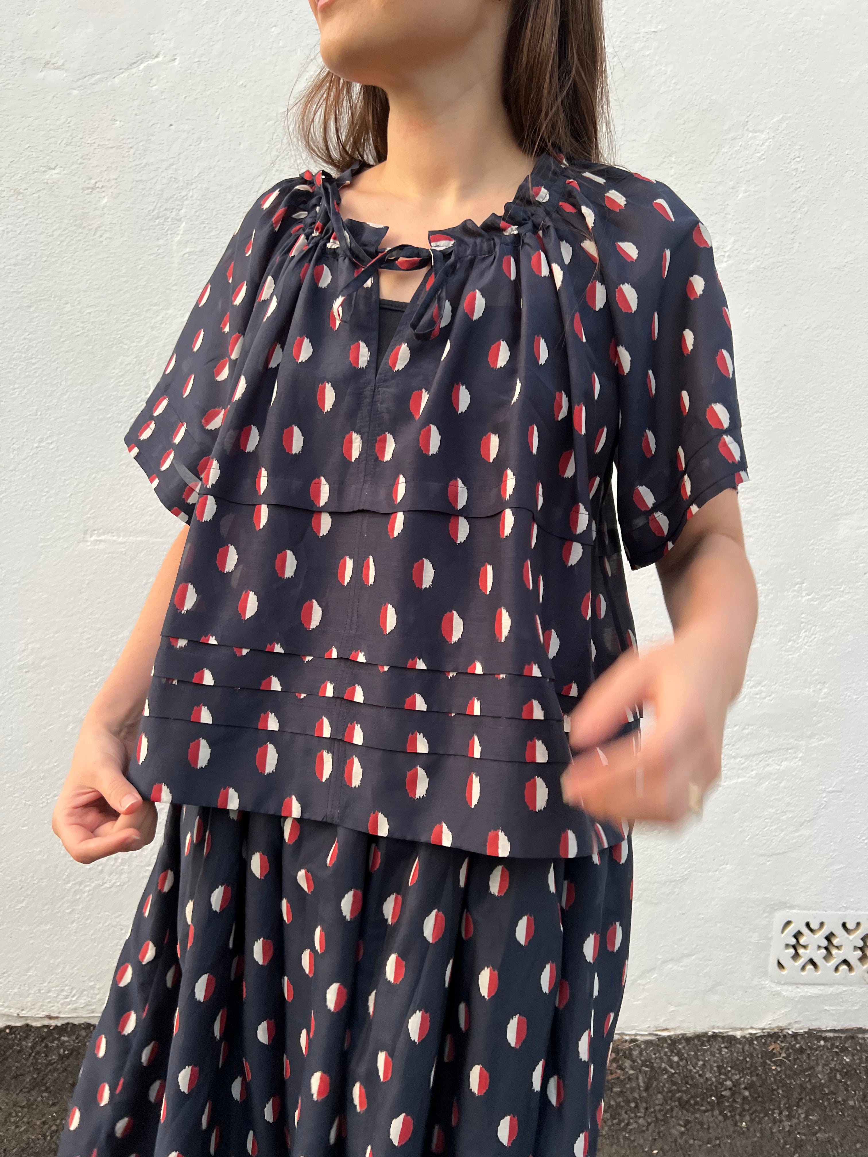 Polka Dot Rue Blouse Size 10
