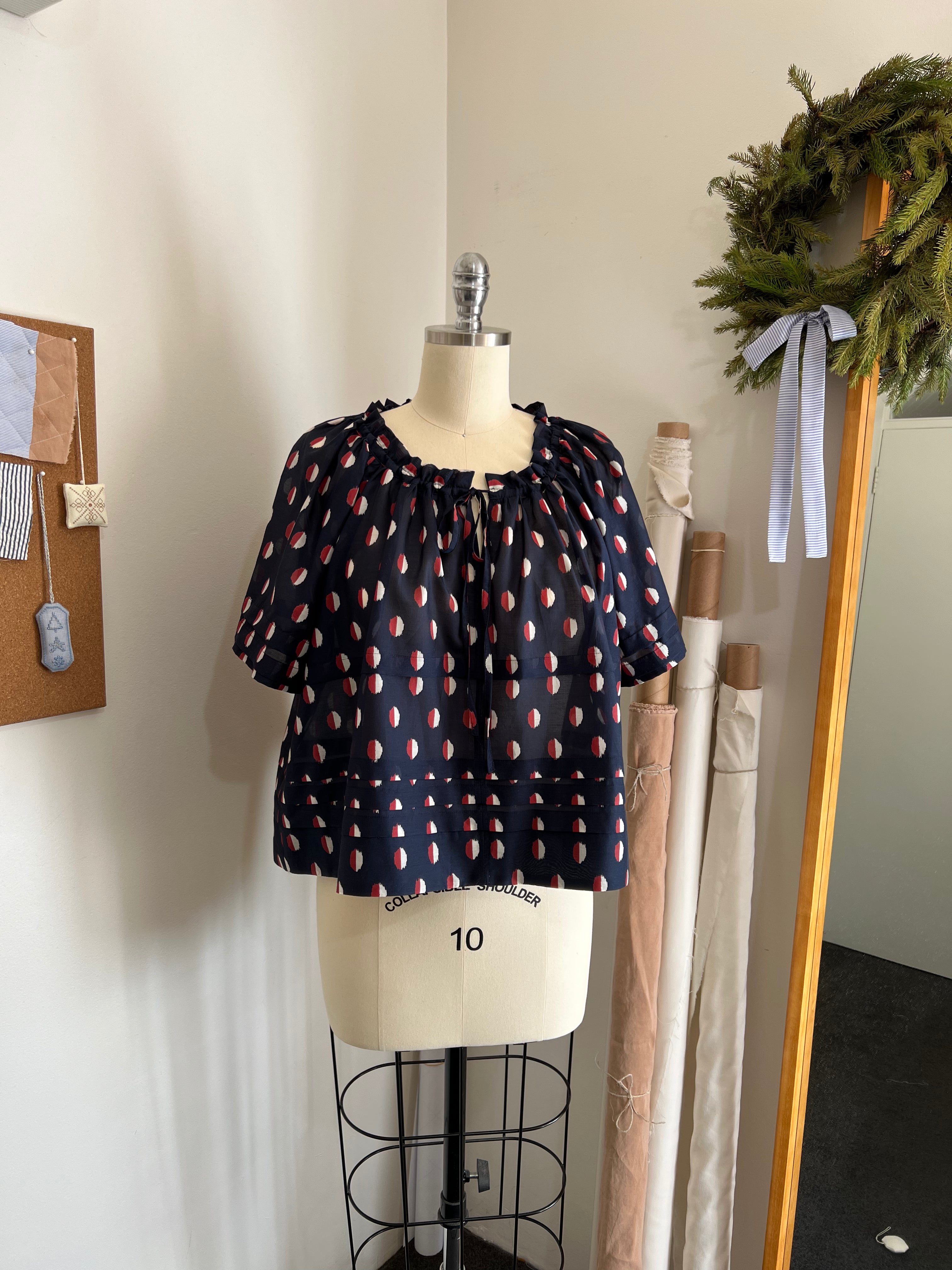 Polka Dot Rue Blouse Size 10