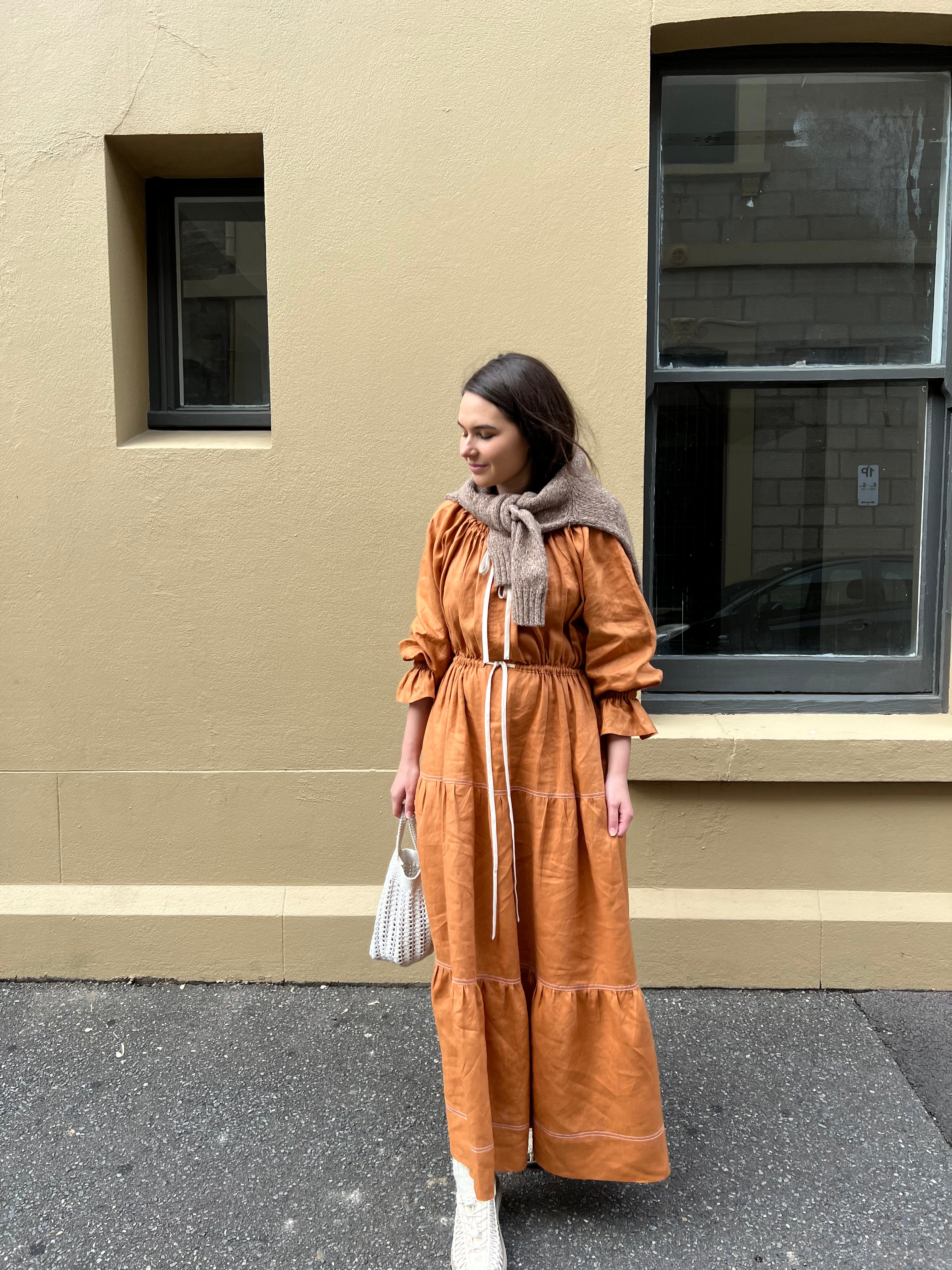 Linen Tangerine Dress Size 10