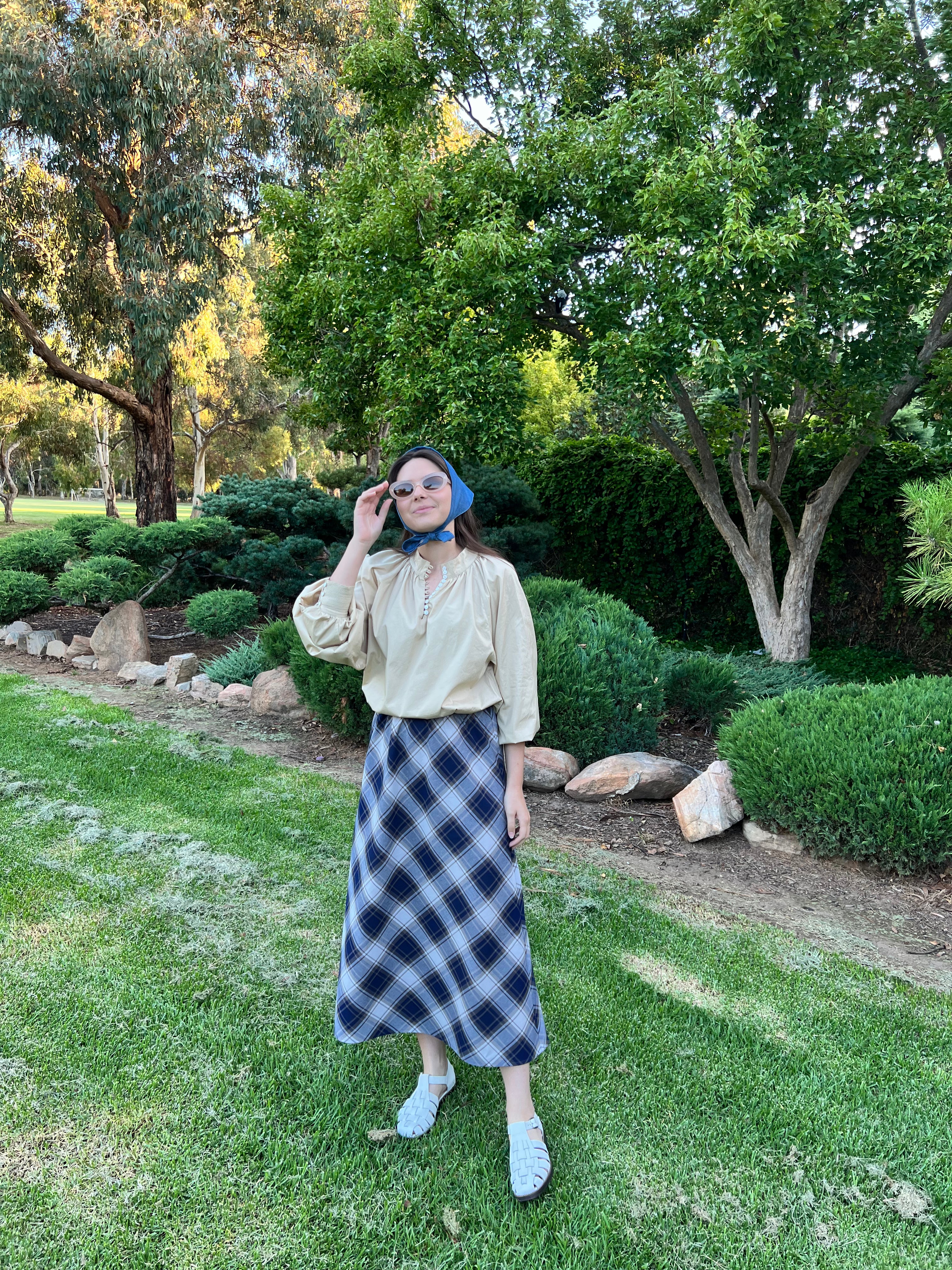 Plaid Clo Bias Skirt Size 10