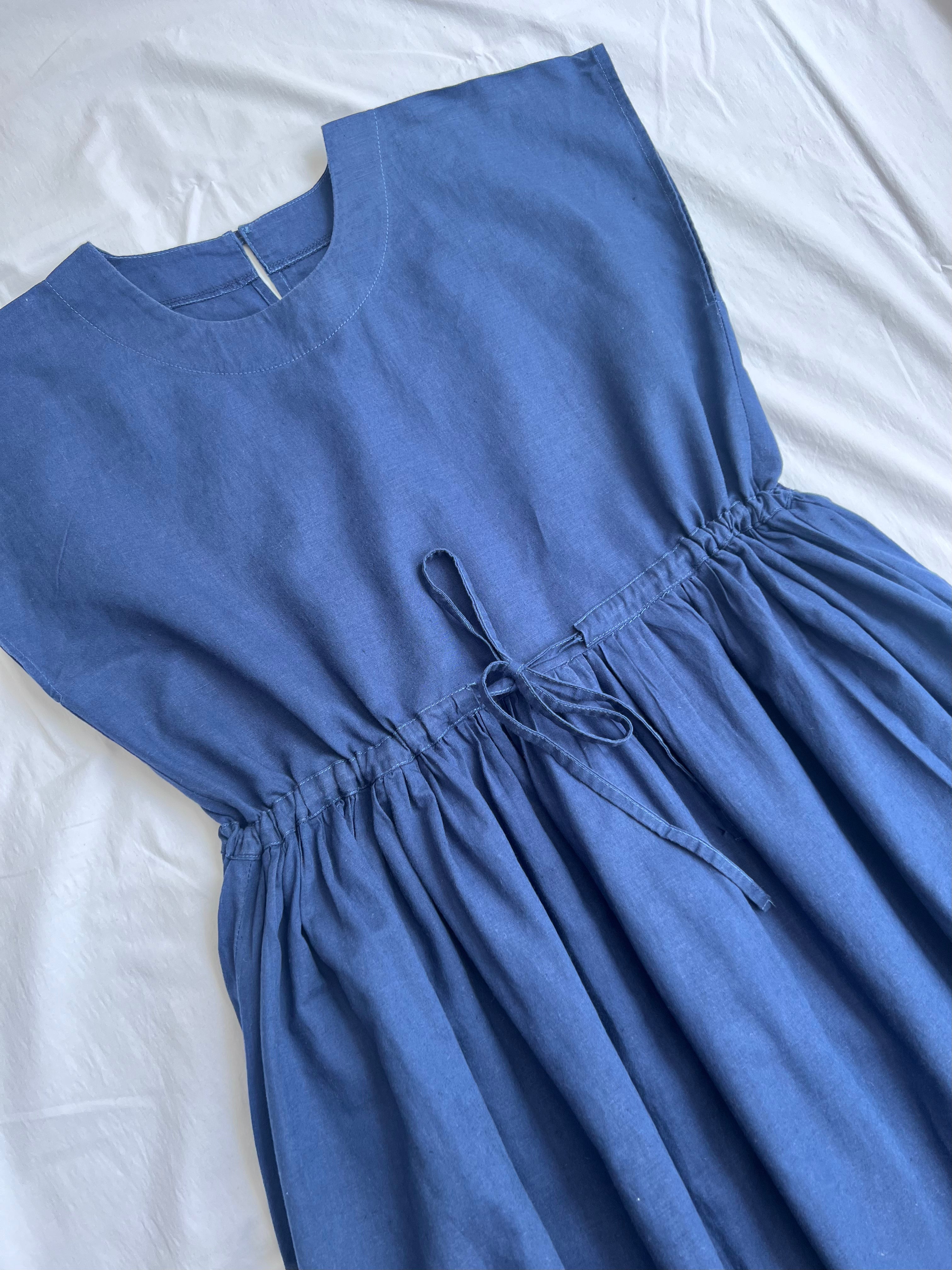 Navy Linen Wyn Dress Size 10