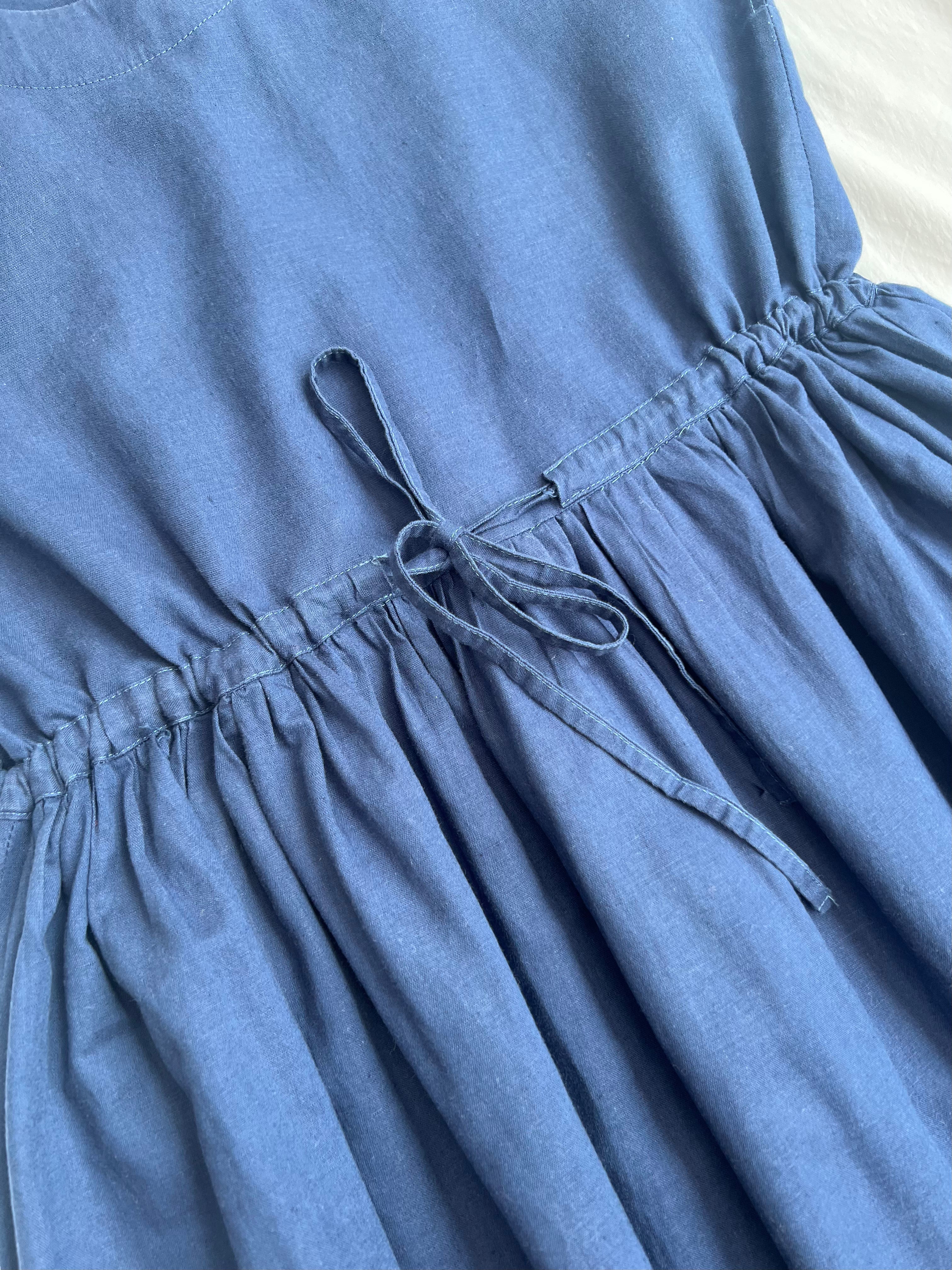 Navy Linen Wyn Dress Size 10