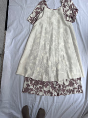 Printed Silk Frill Neckline Size 10