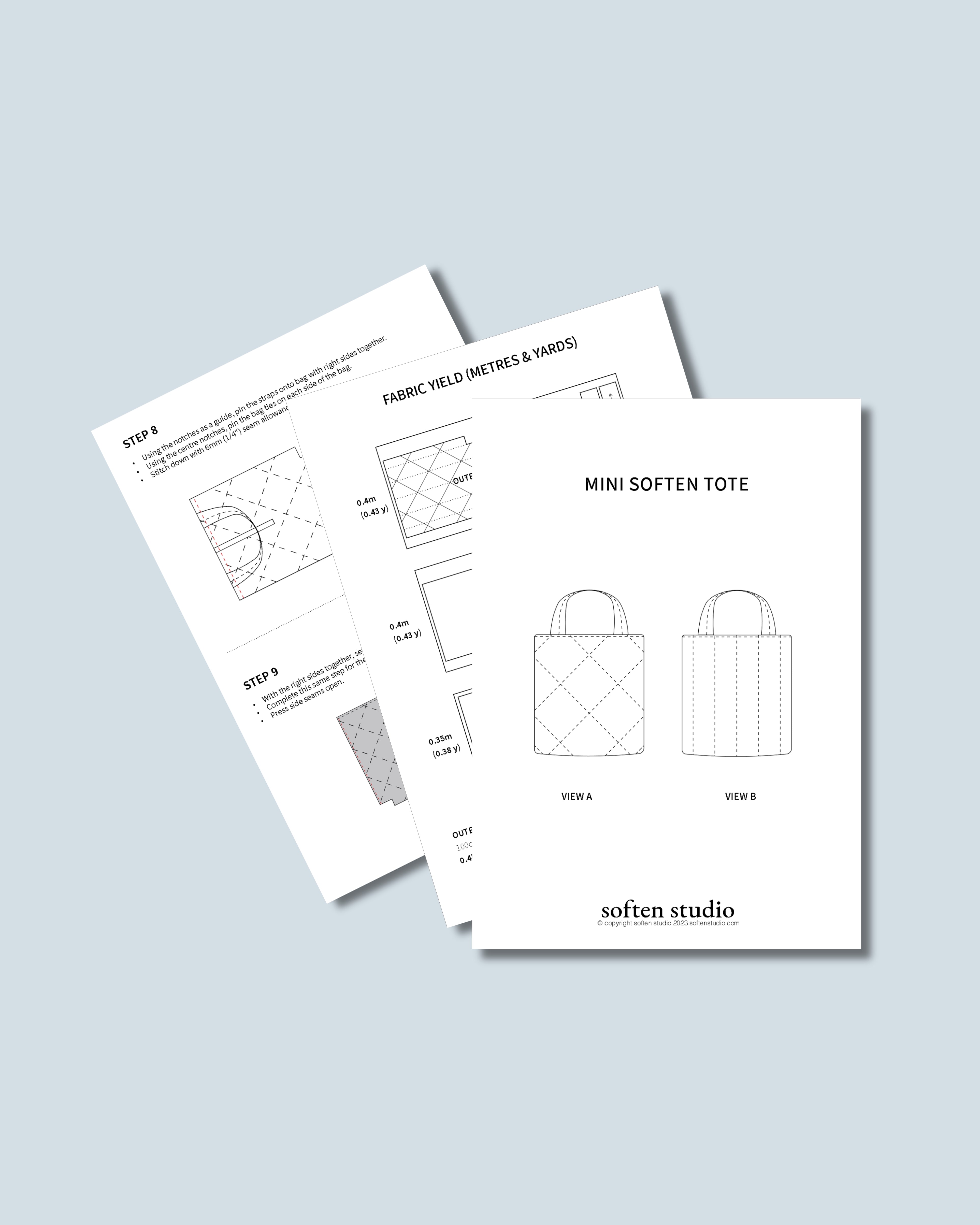 Mini Soften Tote PDF Pattern
