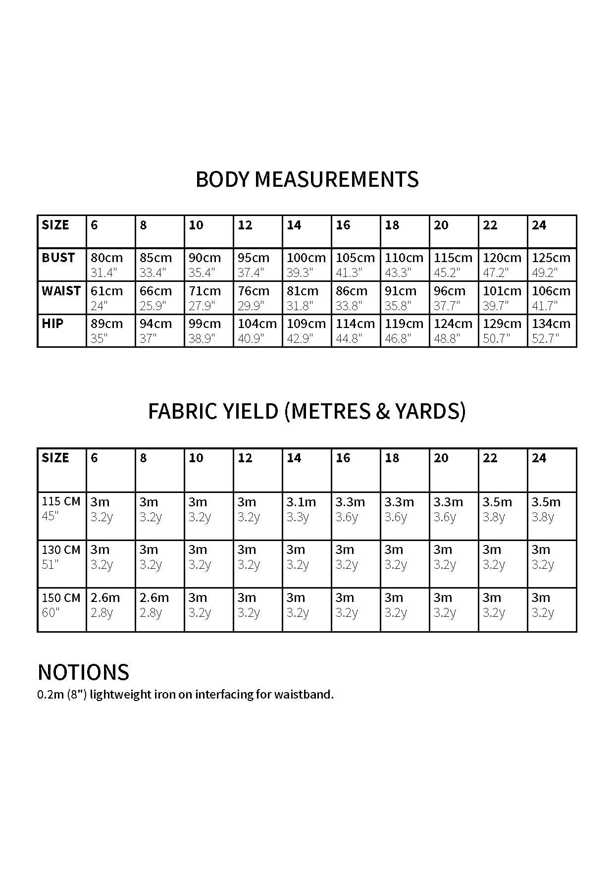 Ren Wrap Skirt PDF Pattern Size 6-24