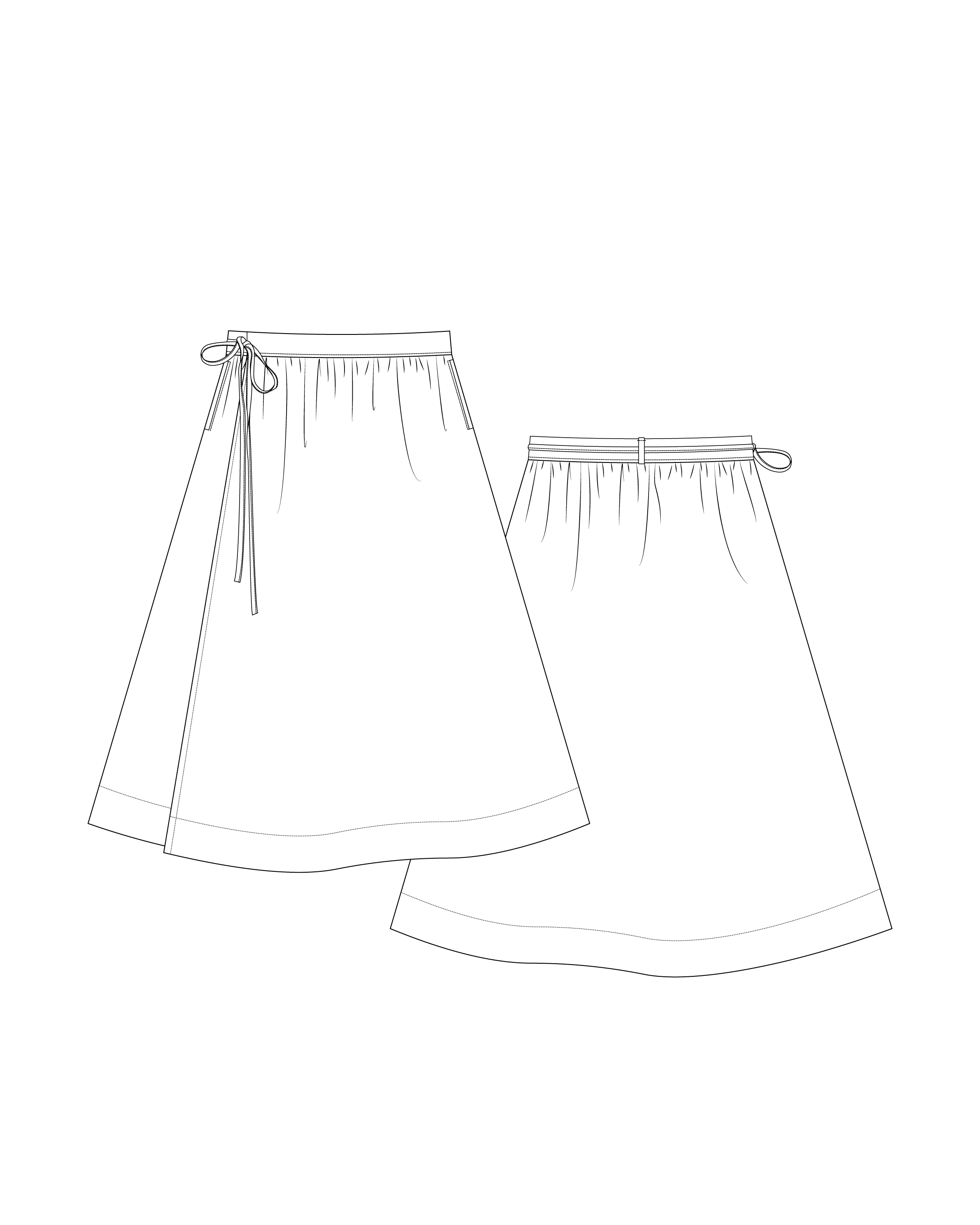Ren Wrap Skirt PDF Pattern Size 6-24