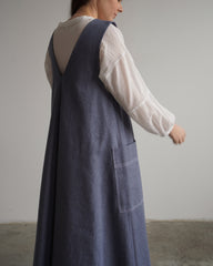 Ora Pinafore Dress - Recycled Denim